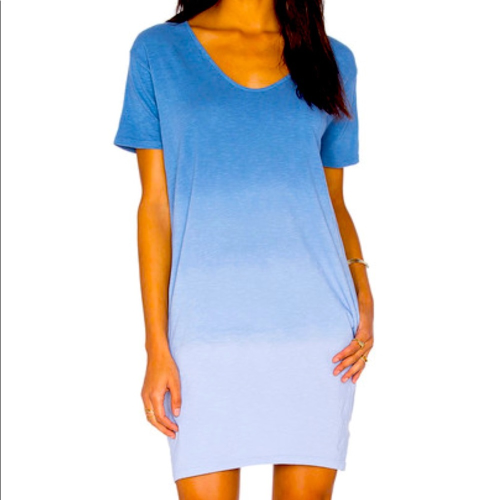 Sundry ombré t-shirt dress in blue